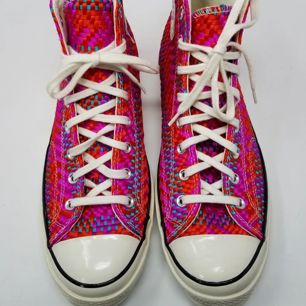 Converse Chuck 70 High Top Culture Weave Cherry Red/Pink Pop Size 13 167990c - Picture 5 of 16